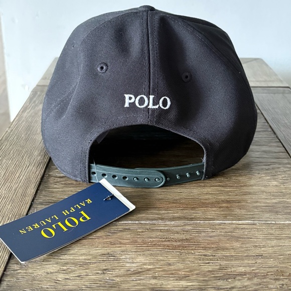 Polo Ralph Lauren Big Pony Black Baseball Cap Adjustable One Size - Picture 4 of 6